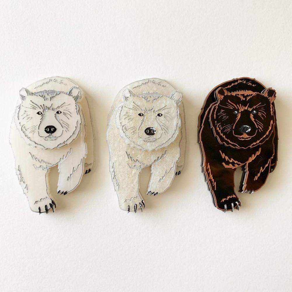 MukkaChunks - Beorn the Bear (brown) - Brooch pin collectible - Main Image 4