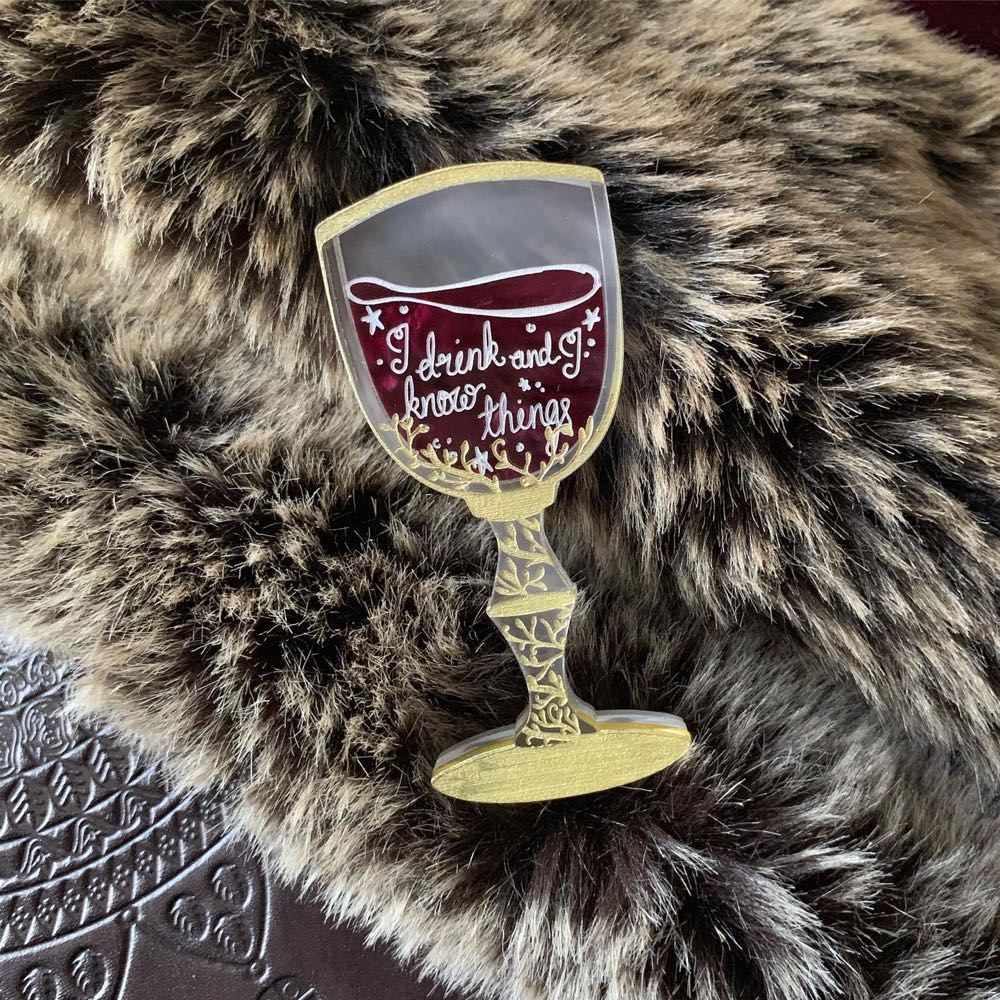 MukkaChunks - The Wine of Wisdom - Brooch pin collectible - Main Image 2