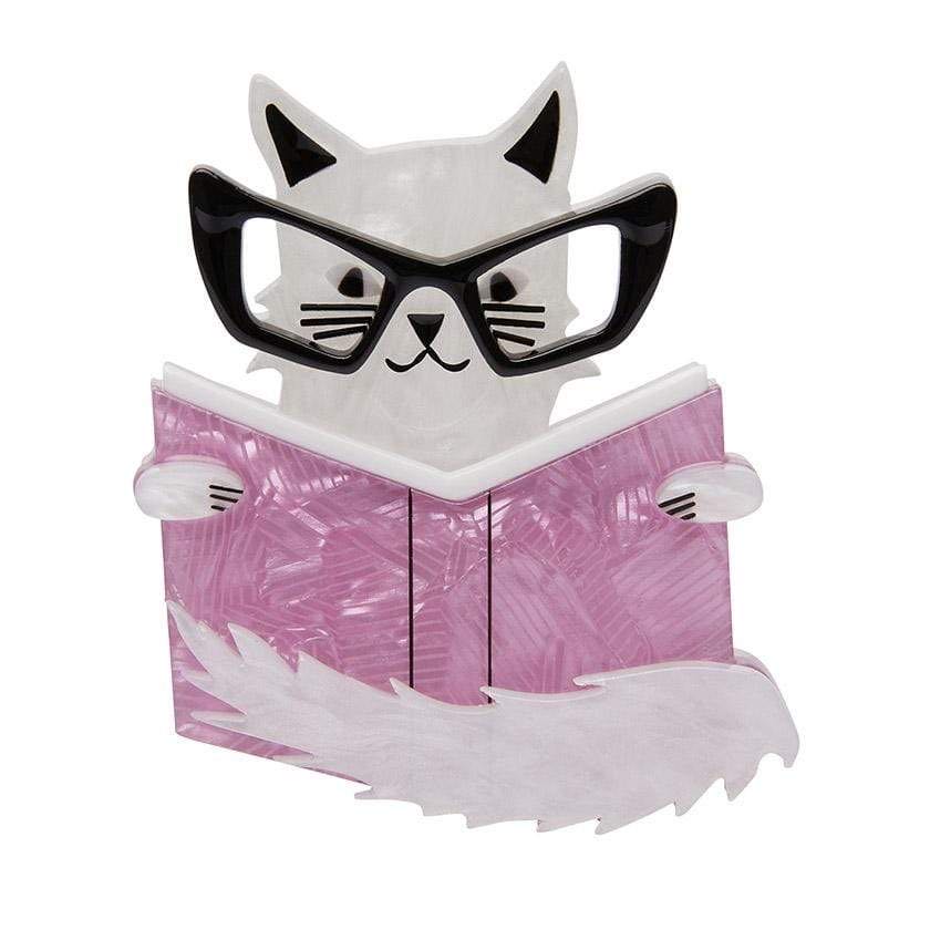 Erstwilder - Puss in Books (pink) - Brooch pin collectible - Main Image 2