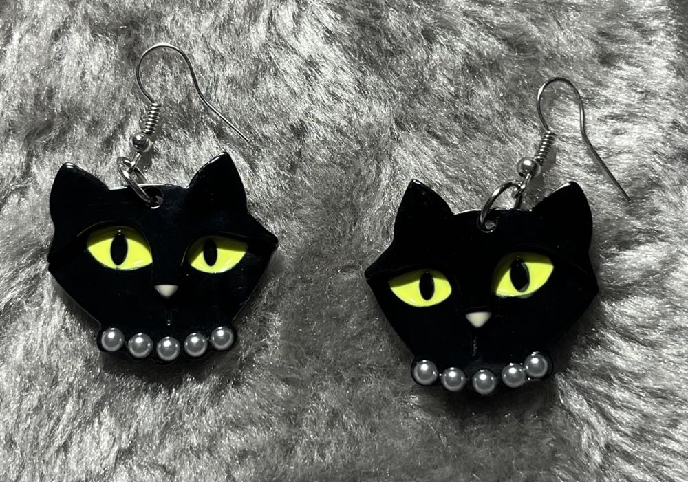 Erstwilder - Meow at Midnight (earrings) - Earrings pin collectible - Main Image 1