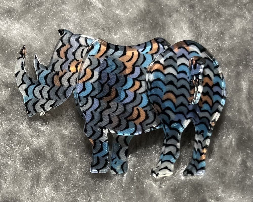 Erstwilder - Rhiannon the Radical Rhino - Brooch pin collectible - Main Image 3