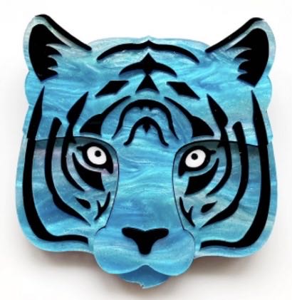 Fractured Lace - Black Moon Earrings