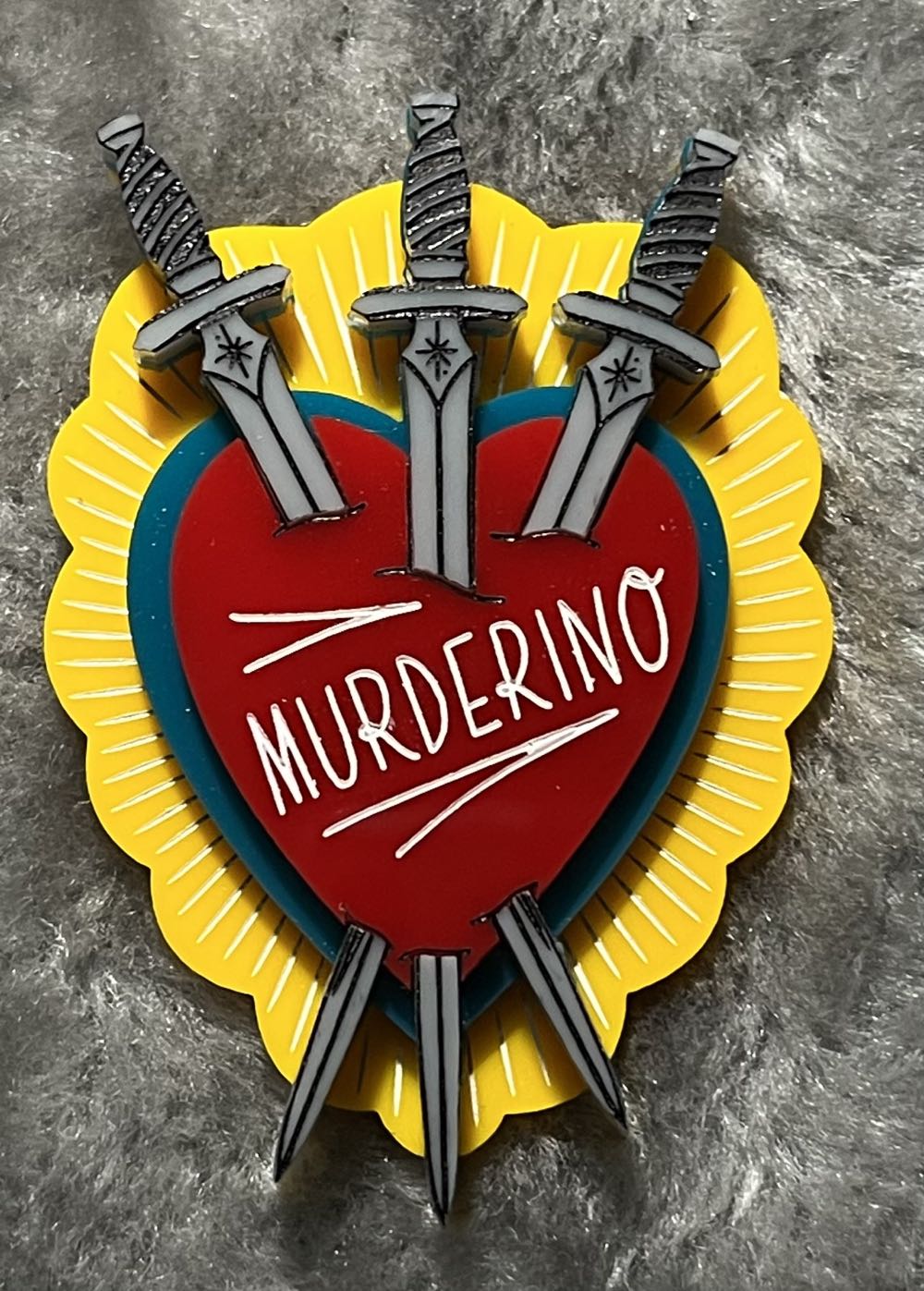 Patterned Ghost Enamel Pin #5