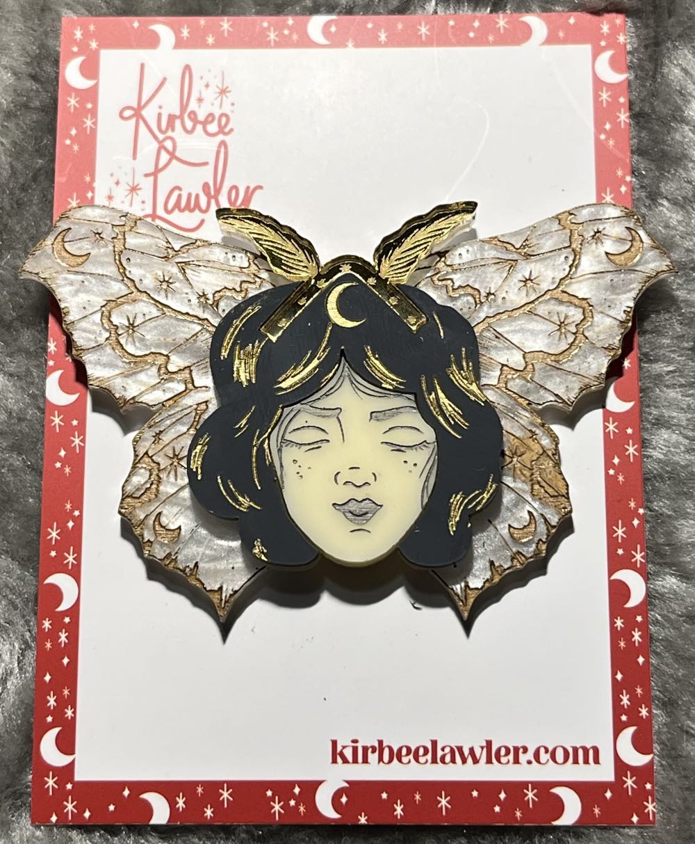 Kirbee Lawler - Moth Lady (light) - Brooch pin collectible - Main Image 2