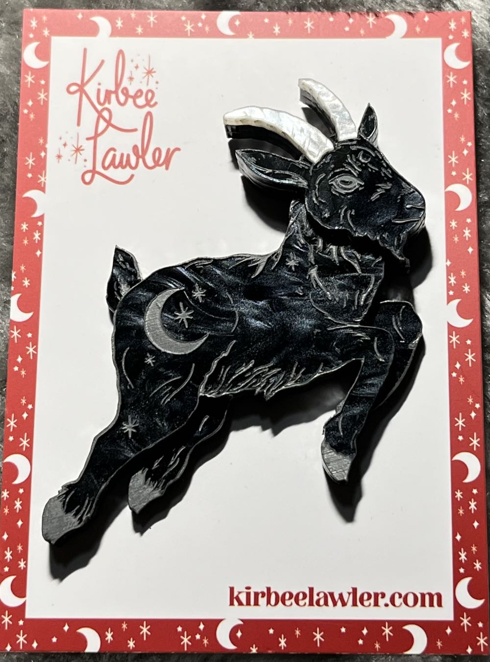 Kirbee Lawler - Lunar Goat (black) - Brooch pin collectible - Main Image 2
