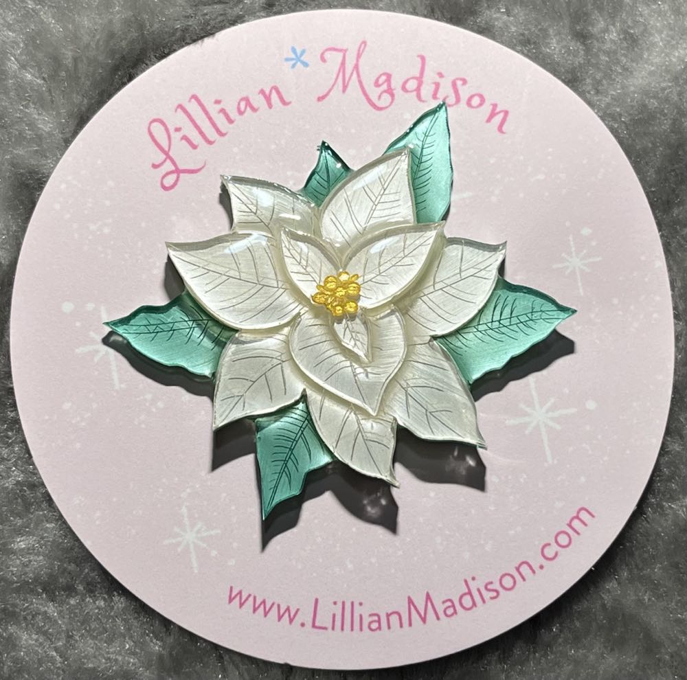 Lillian*Madison - Pearl Poinsettia - Brooch pin collectible - Main Image 2