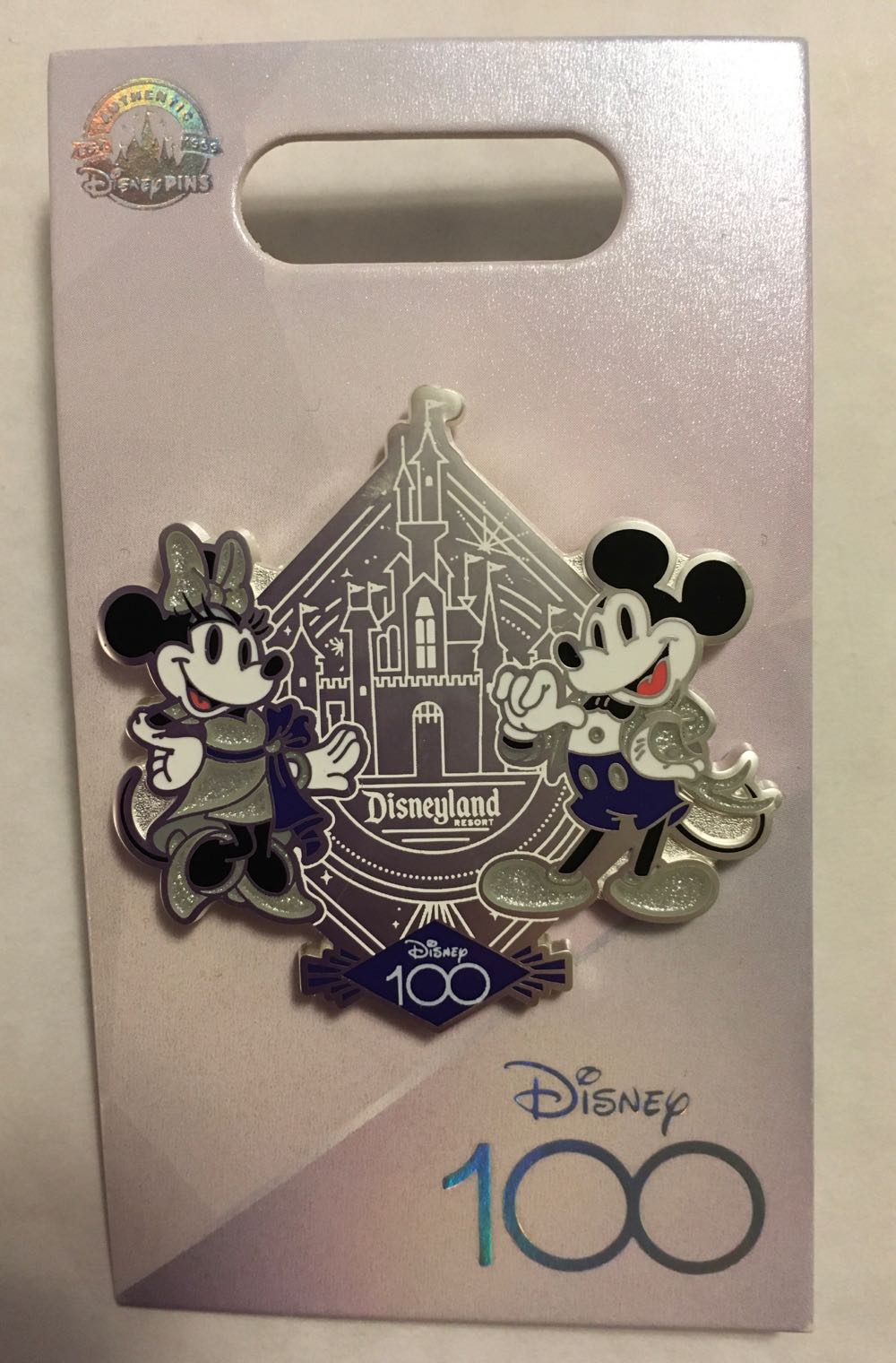 Disneyland Mickey & Minnie Mouse Disney 100 Platinum - Holidays and Events pin collectible [Barcode 400954766975] - Main Image 2
