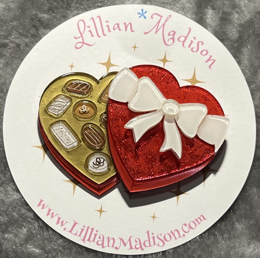 Lillian*Madison - Box of Chocolates - Brooch pin collectible - Main Image 2