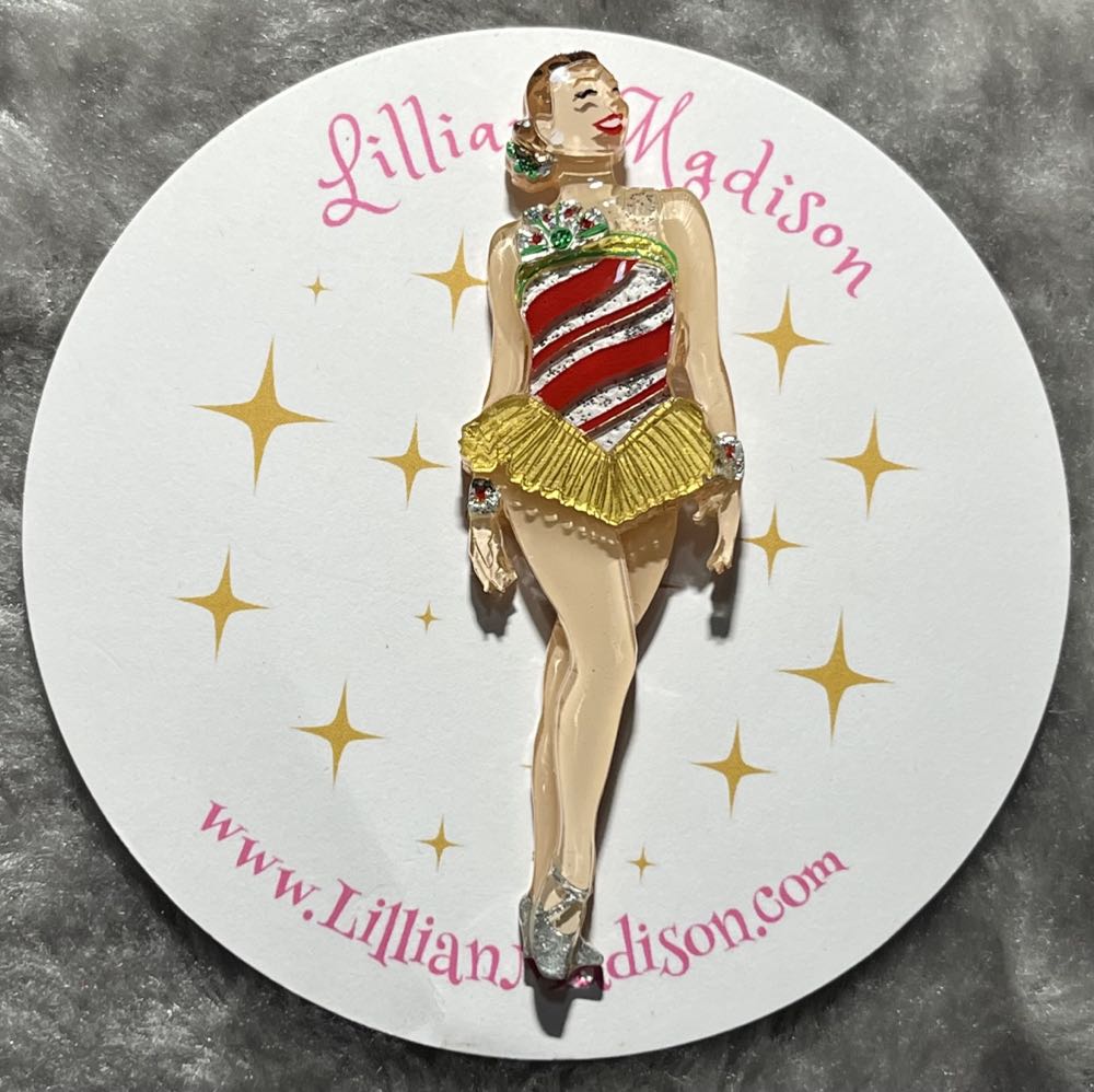 Lillian*Madison - Candy Cane Dancer - Brooch pin collectible - Main Image 2