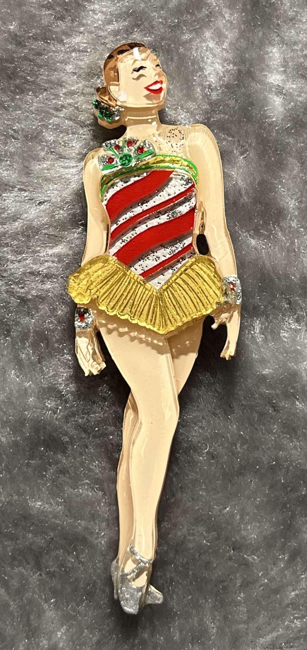 Lillian*Madison - Candy Cane Dancer - Brooch pin collectible - Main Image 3