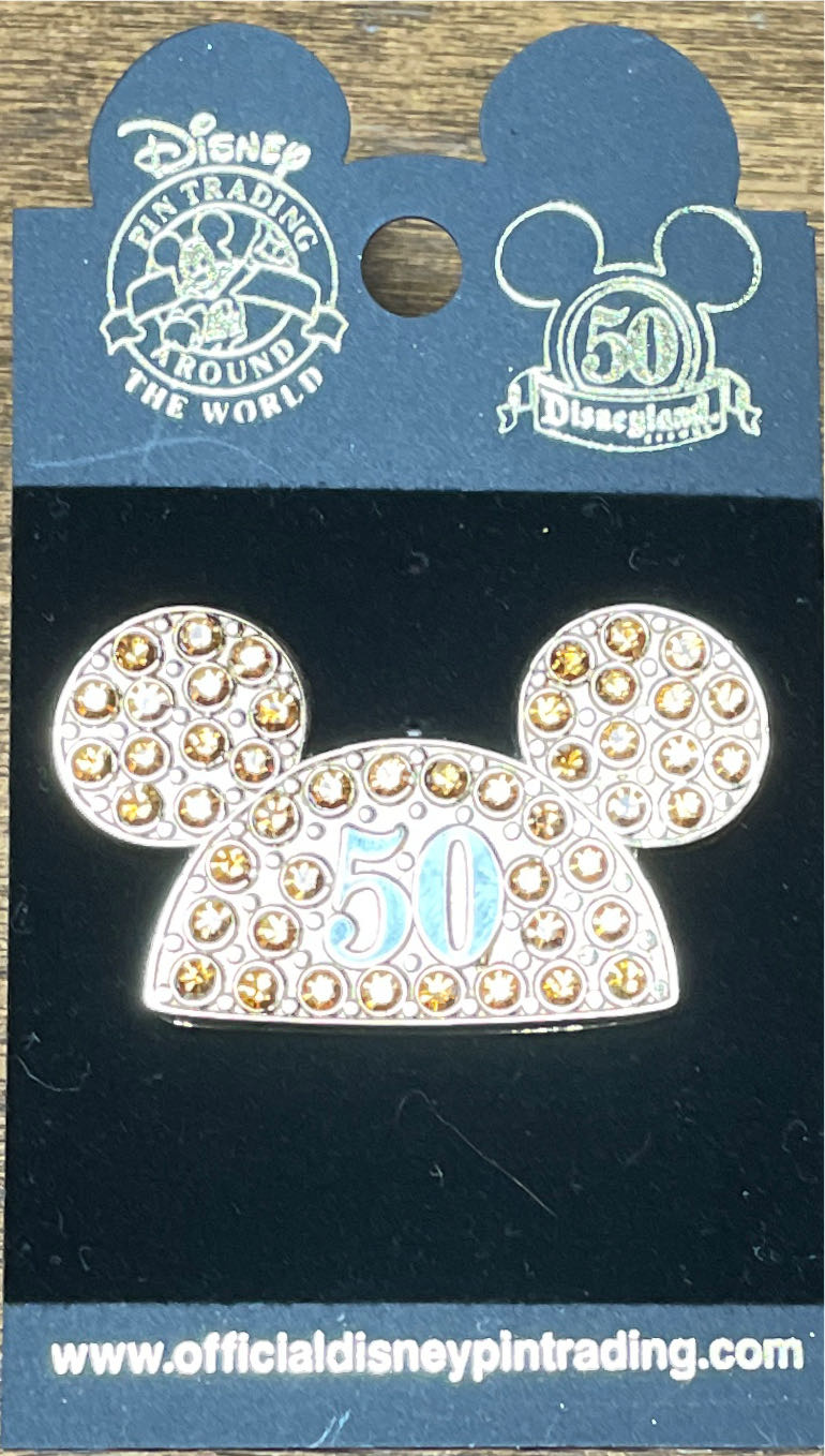 Disneyland 50th Anniversary Happiest Celebration On Earth Jeweled Mickey Ears!!!  pin collectible [Barcode 400009995732] - Main Image 2
