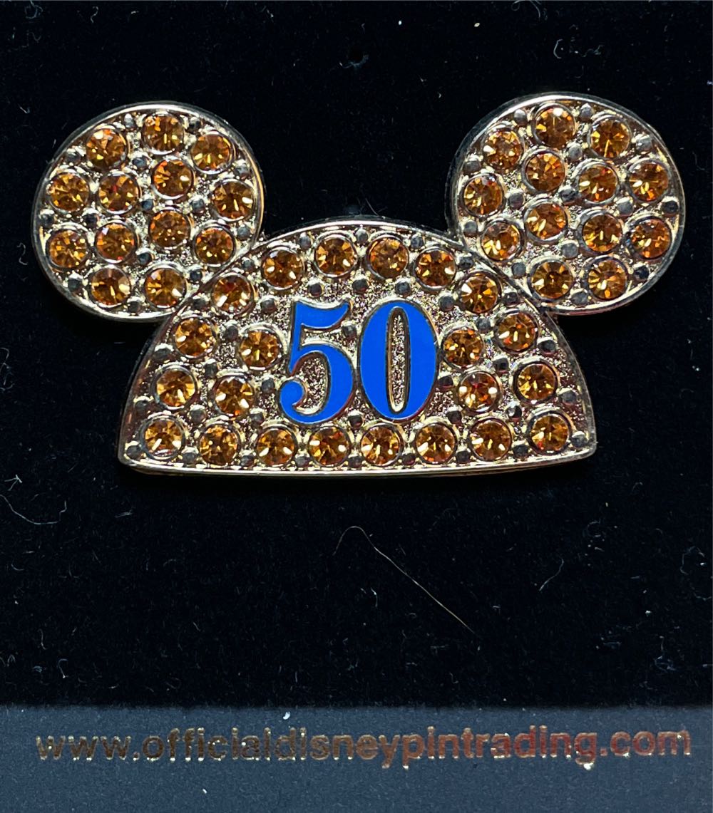 Disneyland 50th Anniversary Happiest Celebration On Earth Jeweled Mickey Ears!!!  pin collectible [Barcode 400009995732] - Main Image 3