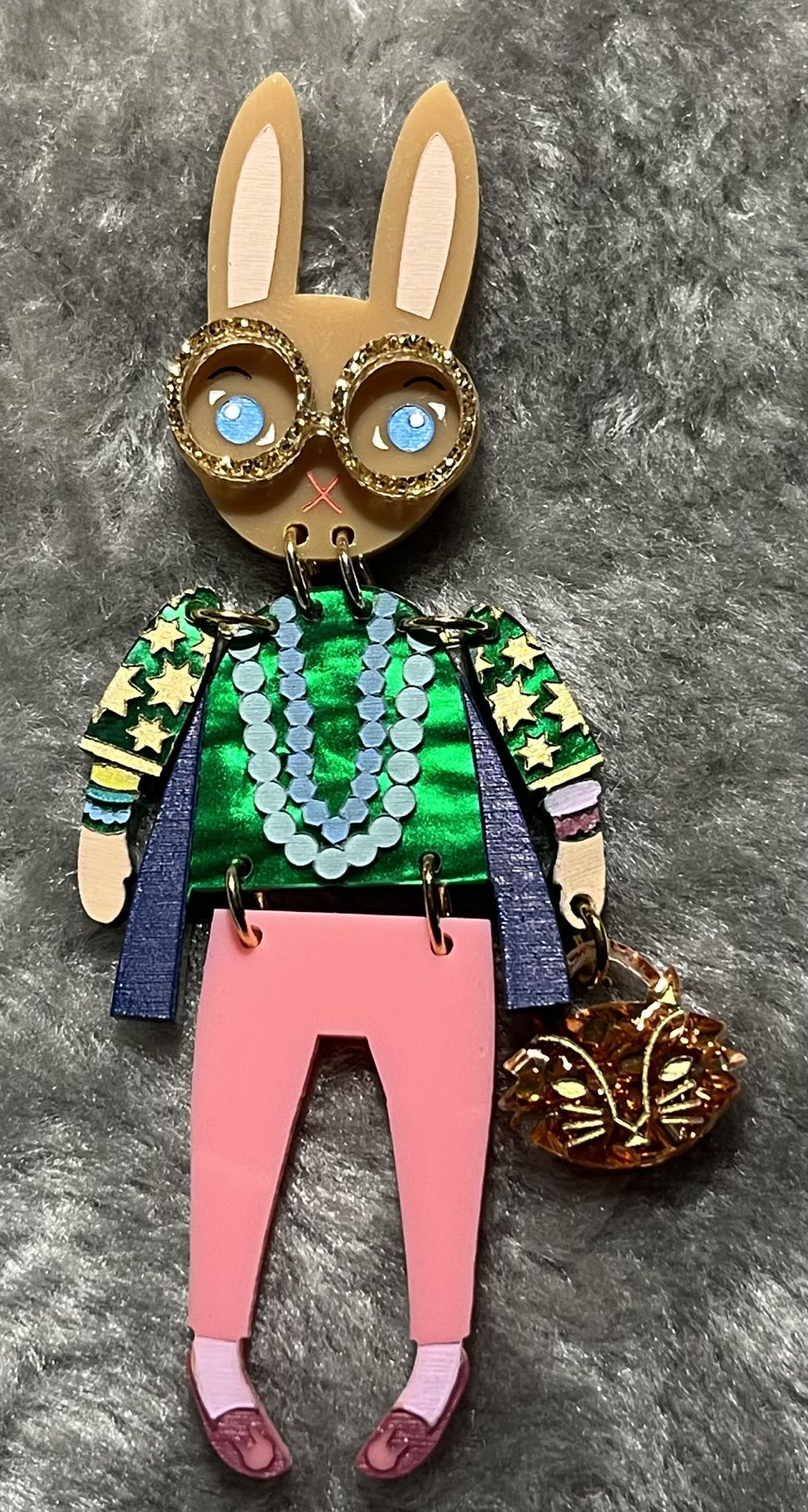 The Storybook Rabbit - Iris Bunny - Brooch pin collectible - Main Image 2