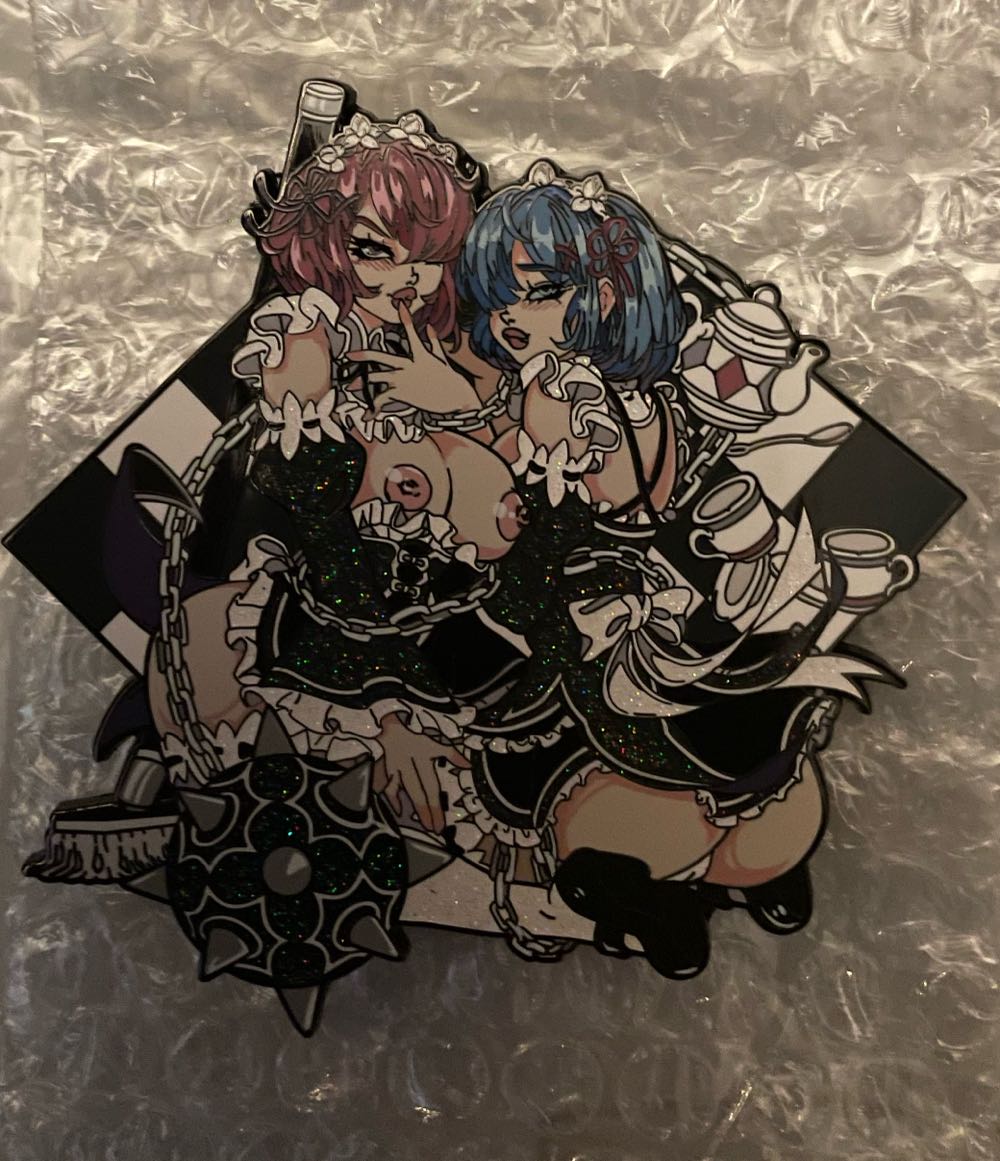 Mischievous Maids Glitter Variant - Hard Enamel pin collectible - Main Image 2