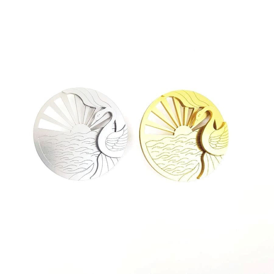 MissJ Designs - Golden Dawn Swan - Brooch pin collectible - Main Image 3