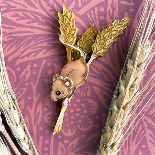 Tangerine Menagerie - Harvest Mouse - Brooch pin collectible - Main Image 3