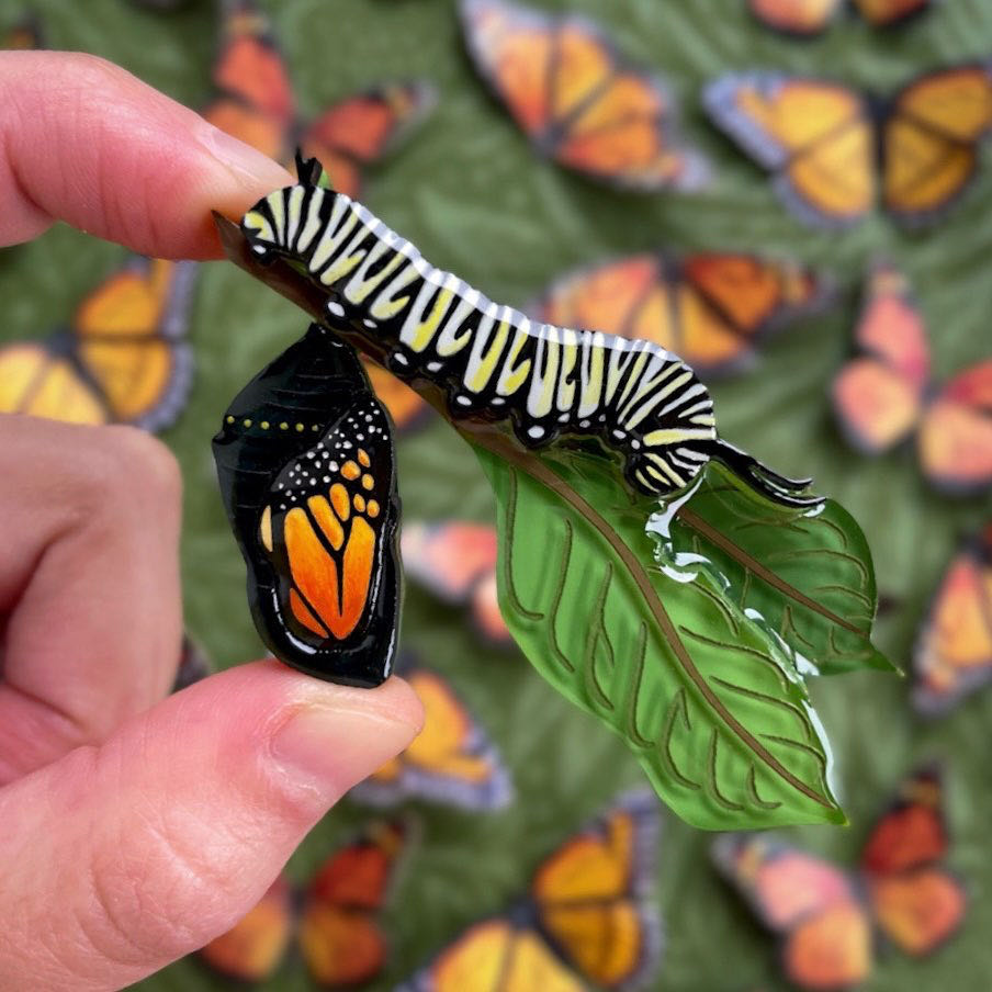 Tangerine Menagerie - Monarch - Brooch pin collectible - Main Image 4