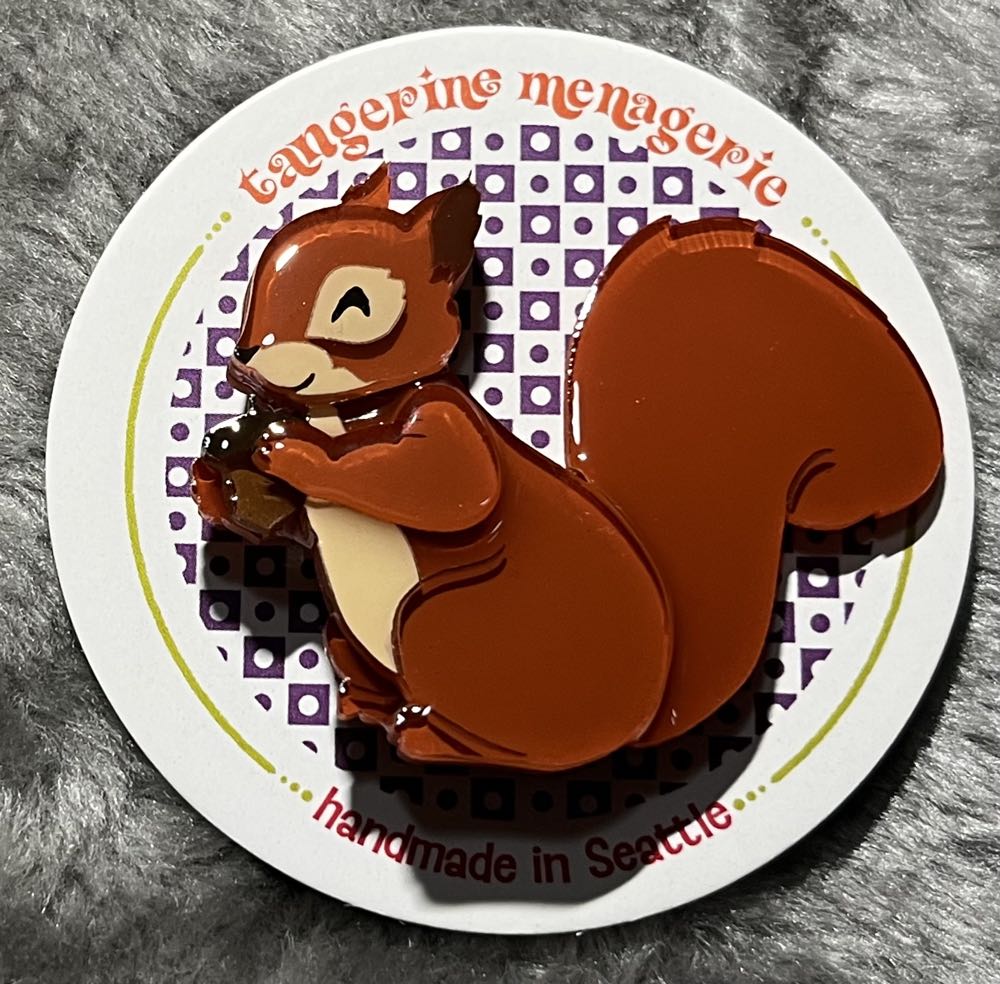 Tangerine Menagerie - Red Squirrel - Brooch pin collectible - Main Image 2