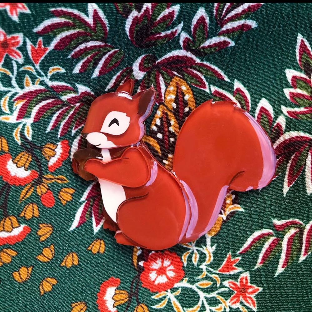 Tangerine Menagerie - Red Squirrel - Brooch pin collectible - Main Image 4