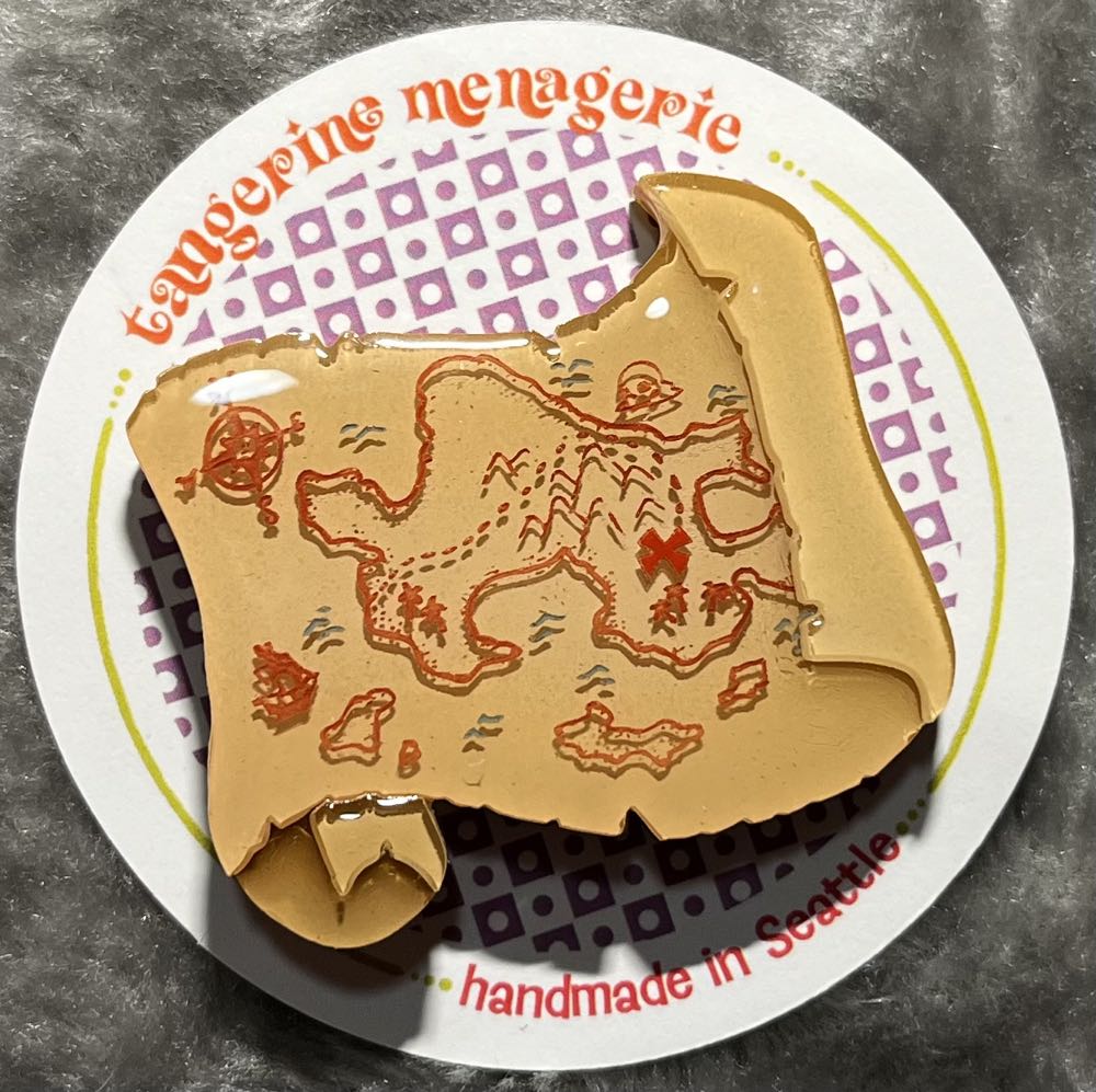 Tangerine Menagerie - Treasure Map - Brooch pin collectible - Main Image 2