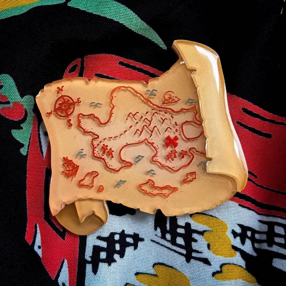 Tangerine Menagerie - Treasure Map - Brooch pin collectible - Main Image 4