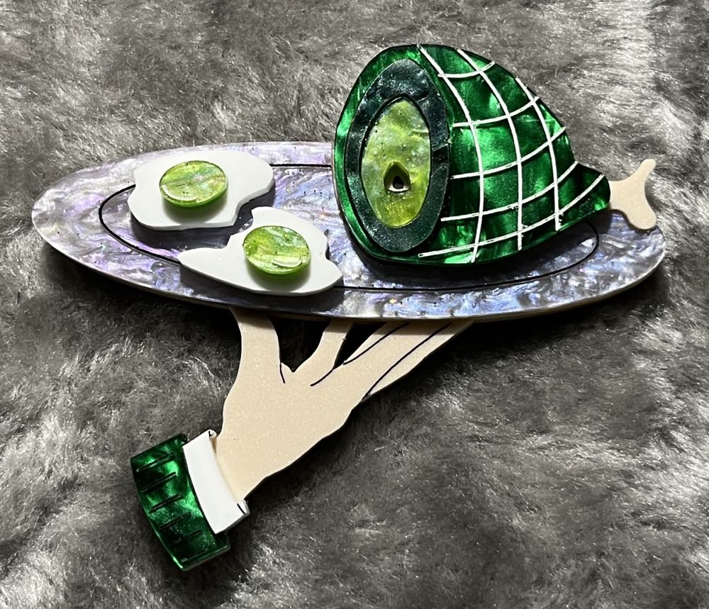 Arty Octopus - Green Eggs and Ham - Brooch pin collectible - Main Image 2