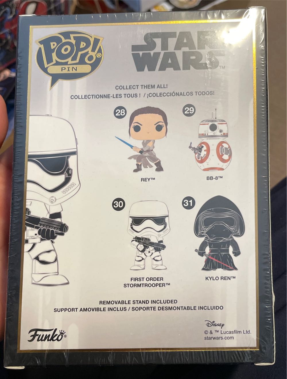 First order storm trooper glow in the dark - Enamel pin 4.5 pin collectible [Barcode 671803437753] - Main Image 2