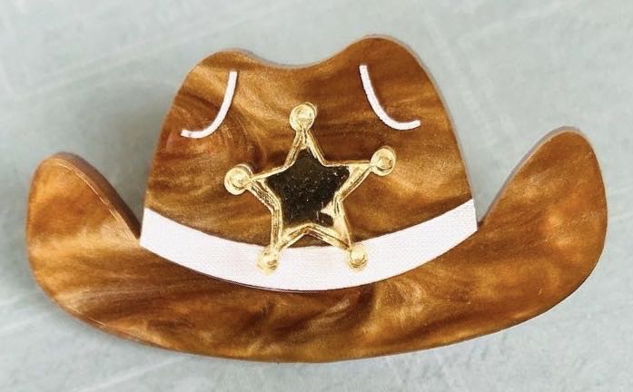 PolyPaige - Mini Sheriff Hat - Brooch pin collectible - Main Image 1