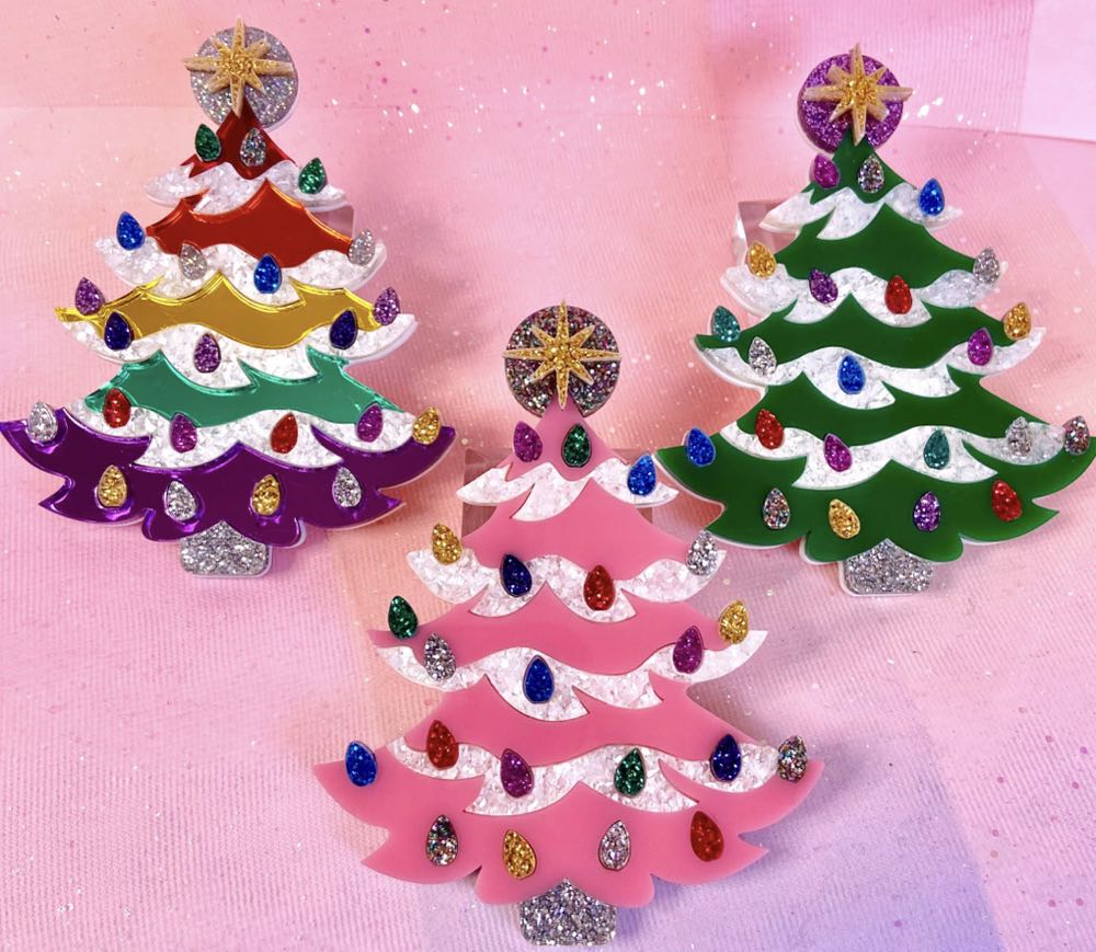 Reb’s Rainbow Haus - Rainbow Vintage Christmas Tree - Brooch pin collectible - Main Image 3