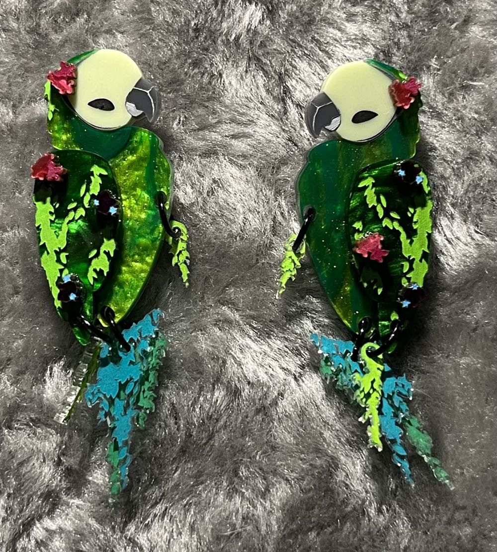 Binkabu - Elemental Earth Bird Dangles - Earrings pin collectible - Main Image 2