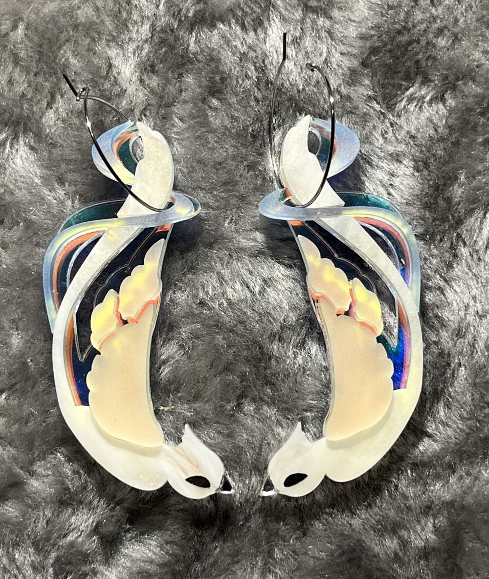 Binkabu - Elemental Air Bird Dangles - Earrings pin collectible - Main Image 2