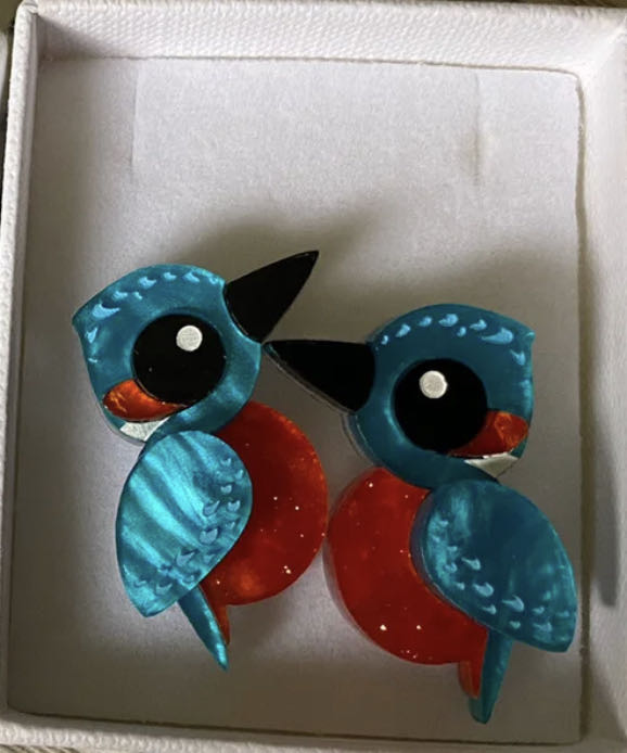 Binkabu - River Kingfisher Studs  pin collectible - Main Image 2