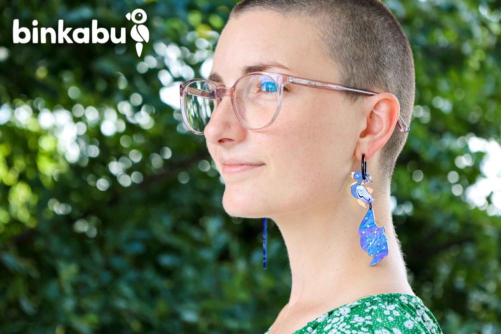 Binkabu - Elemental Aether Bird Dangles - Earrings pin collectible - Main Image 4