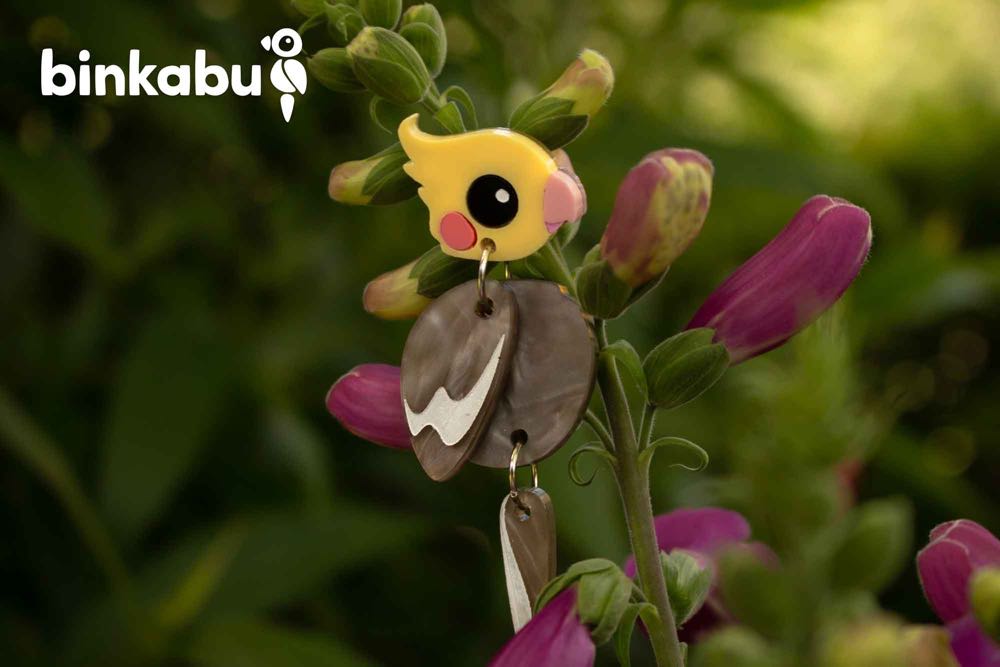 Binkabu - Cockatiel Dangles - Earrings pin collectible - Main Image 3