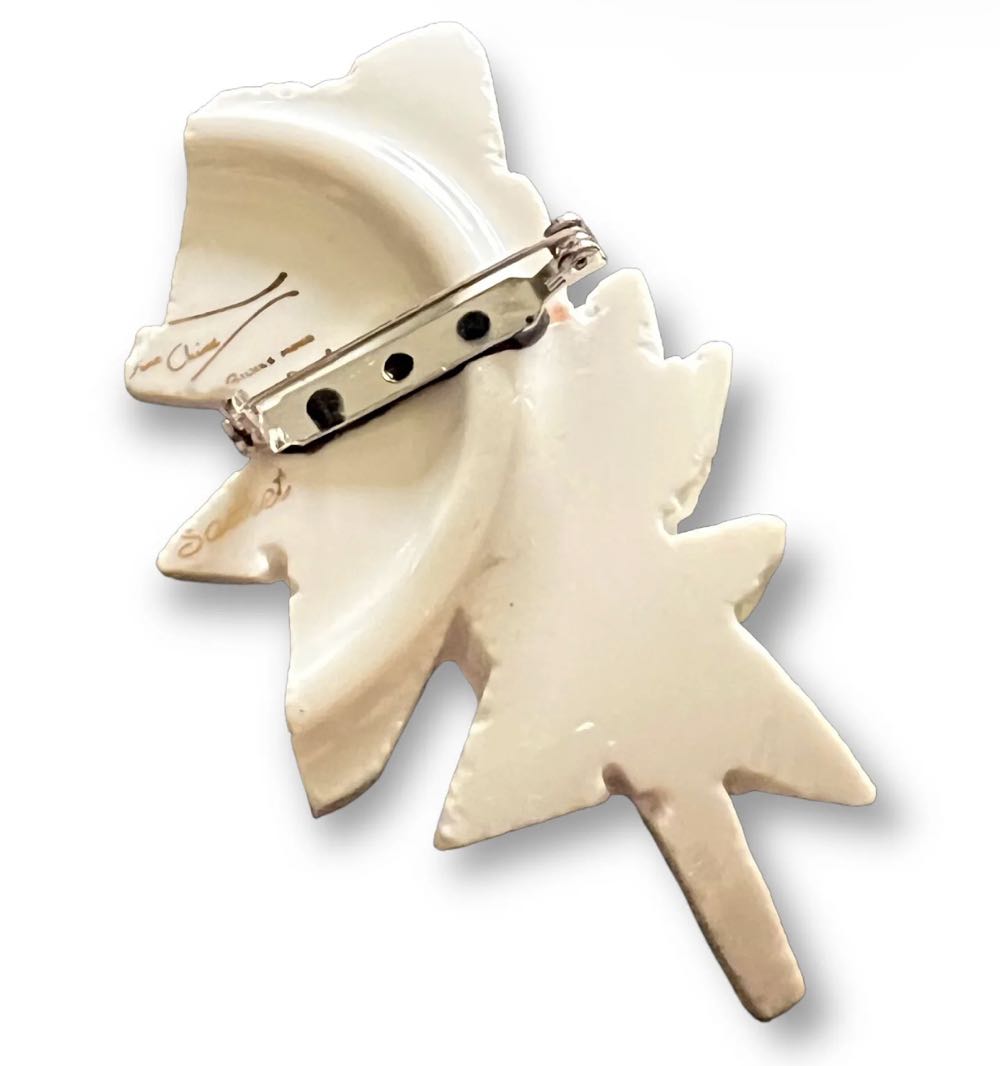 Unknown - Broken China Rose - Ceramic Brooch pin collectible - Main Image 3