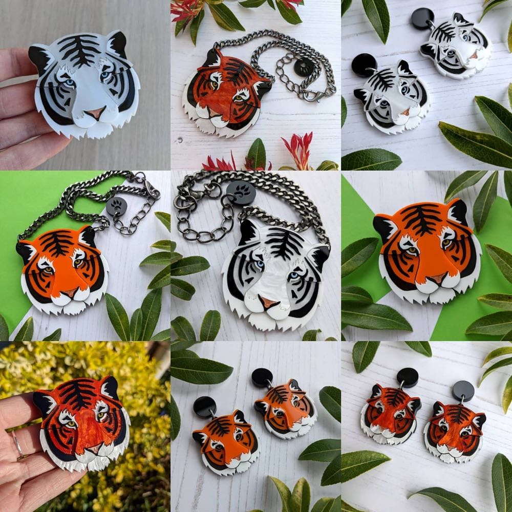 Rock the Panda - Theo the Tiger - Brooch pin collectible - Main Image 4