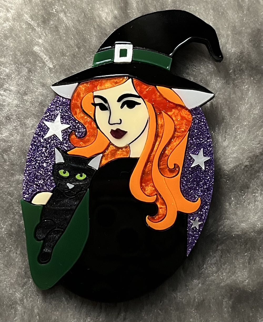 Rock the Panda - Willow the Witch and Jinx the Cat - Brooch pin collectible - Main Image 2