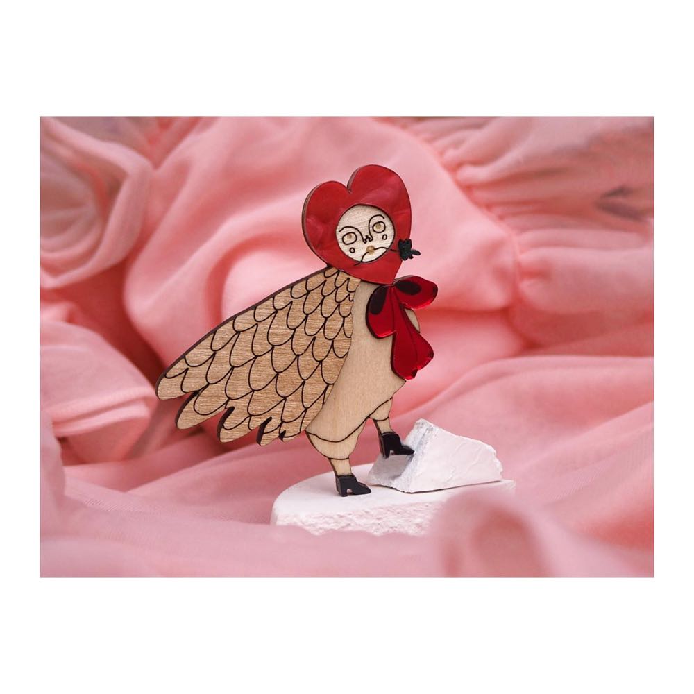 Lou Clarke - Sisters of Iris Two Turtle Doves - Brooch pin collectible - Main Image 2