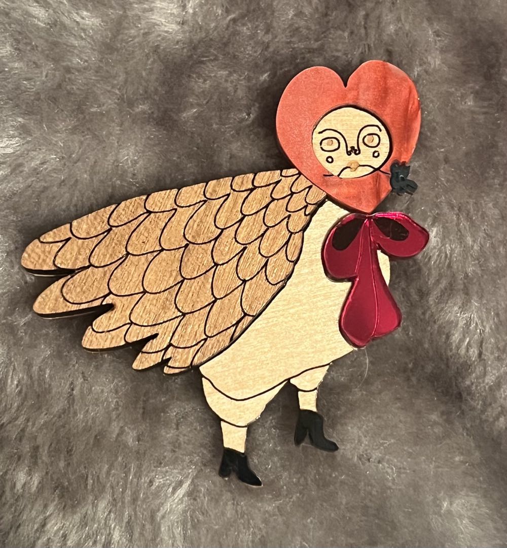 Lou Clarke - Sisters of Iris Two Turtle Doves - Brooch pin collectible - Main Image 4