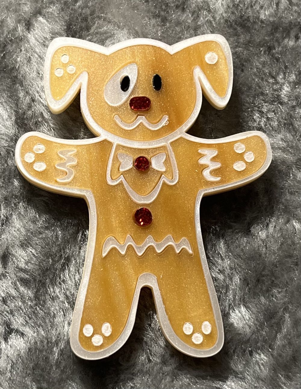 Danger Monkey Designs - Gingerbread Puppy - Brooch pin collectible - Main Image 2
