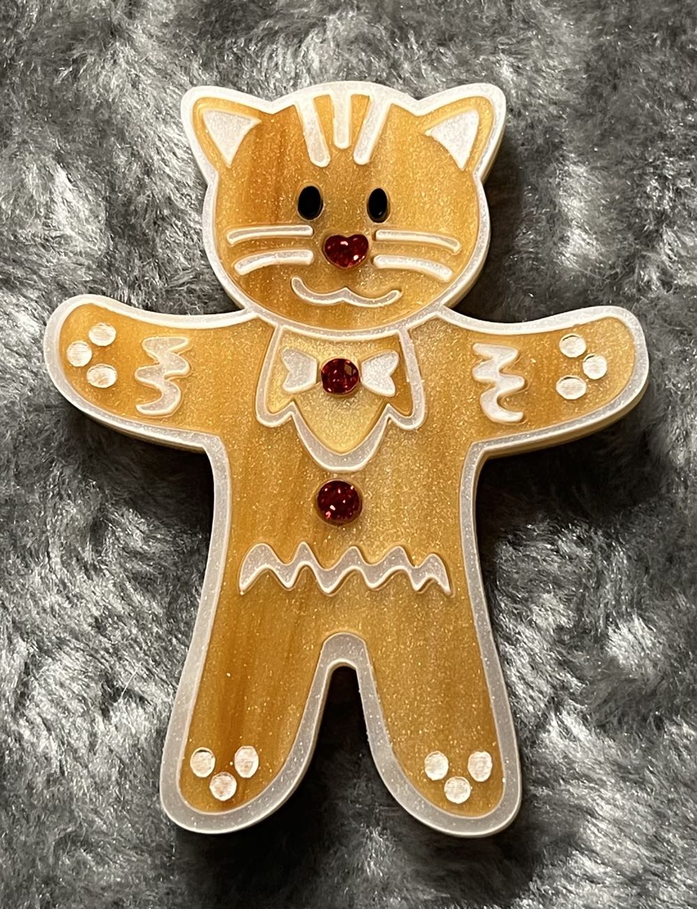 Danger Monkey Designs - Gingerbread Kitty - Brooch pin collectible - Main Image 2