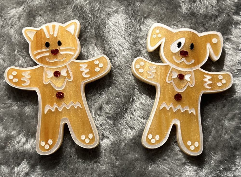 Danger Monkey Designs - Gingerbread Kitty - Brooch pin collectible - Main Image 4