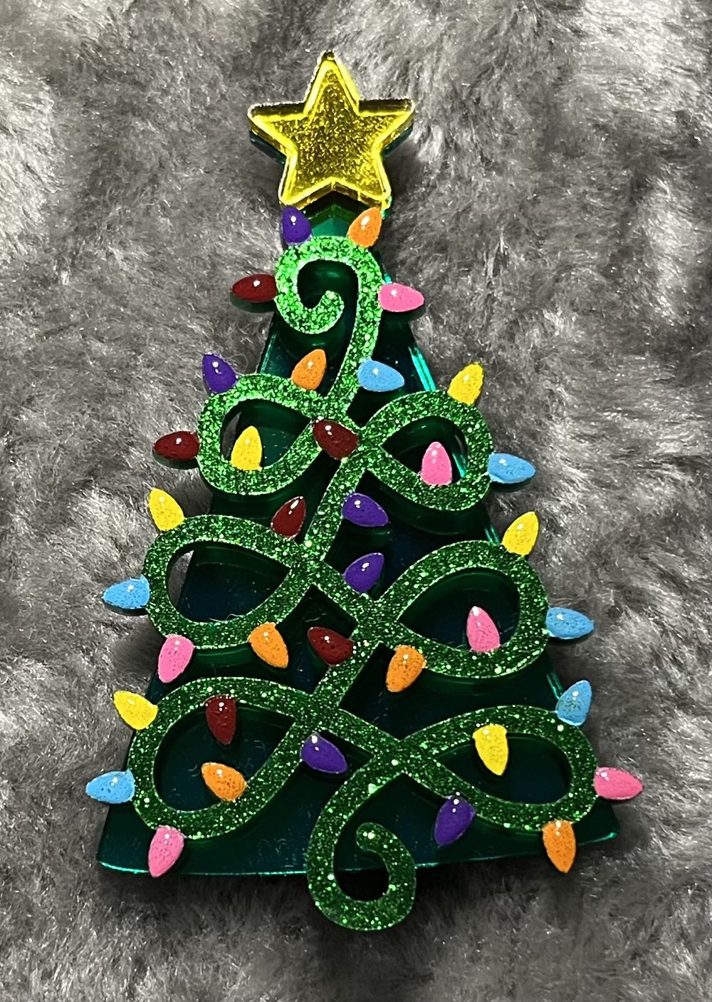 Whimsy and Logic - Oh F*$@ It! Tangled Lights Christmas Tree - Brooch pin collectible - Main Image 2