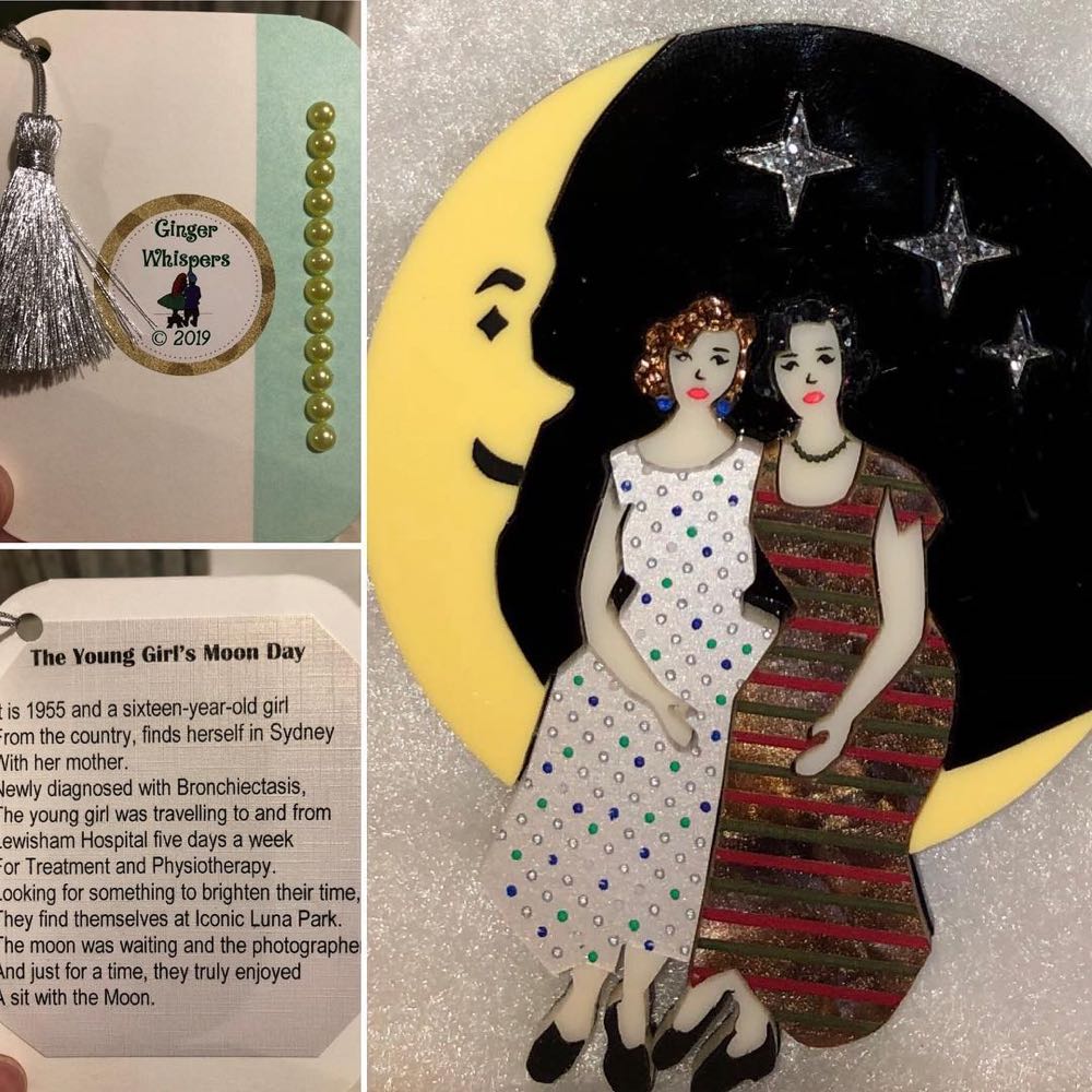 Ginger Whispers - The Young Girl’s Moon Day - Brooch pin collectible - Main Image 3