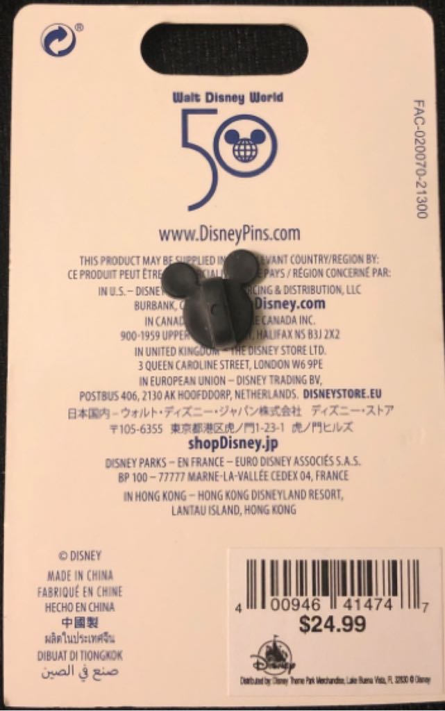 Tencennial WDW  pin collectible [Barcode 400946414747] - Main Image 2