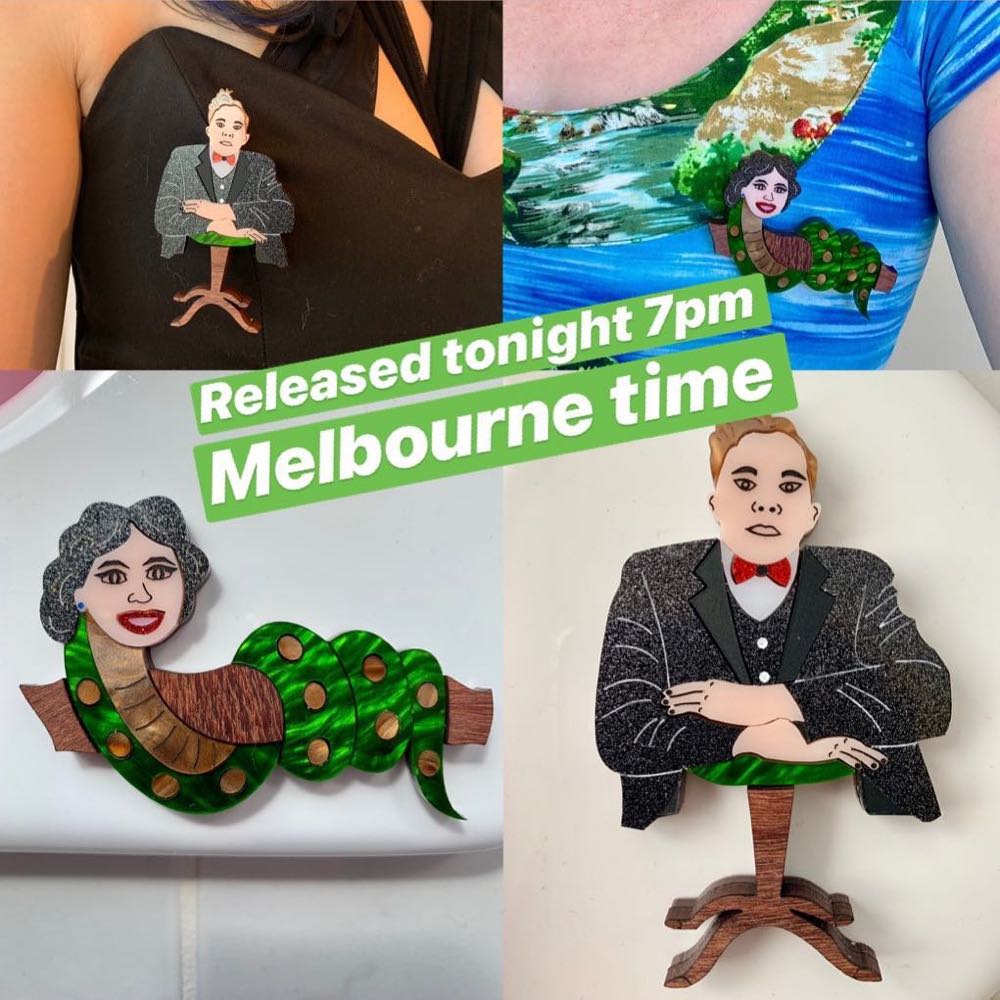 Switchblade Maid - The Half-Man - Brooch pin collectible - Main Image 3