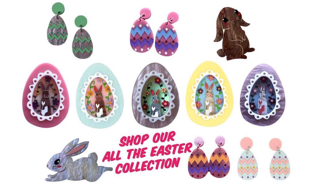 Daisy Jean Floral - Easter Egg Bunny (2020 colorway) - Brooch pin collectible - Main Image 4