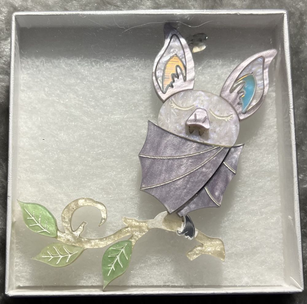 Wildworth Design Co - Opal Sleeping Bat - Brooch pin collectible - Main Image 3