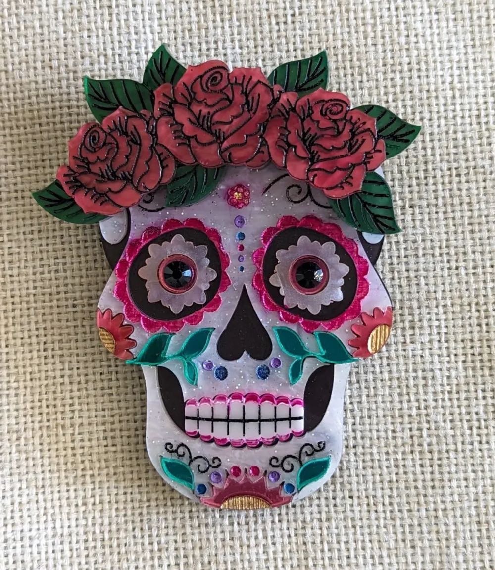 Wildworth Design Co - Sugar Skull - Brooch pin collectible - Main Image 3