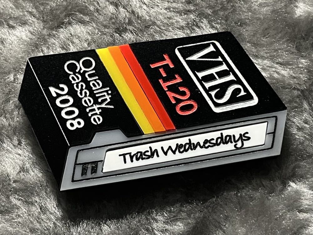 Hello Crumpet - Trash Wednesdays VHS (custom) - Brooch pin collectible - Main Image 2